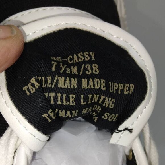 MIX NO. 6 Designer Women's Pre-owned Black/White Lace-up Sneakers - sz. 7 1/2M - Picture 6 of 6